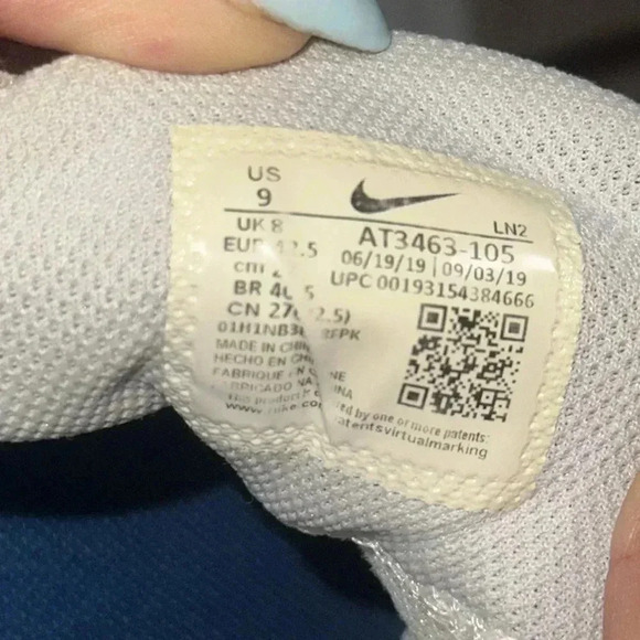 BNWOB Mens Nike Force Zoom Trout 6 Turf Shoes Size White AT3463-103 AS-IS - Picture 12 of 12